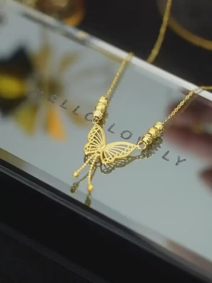 Gold plated Butterfly Necklace for Women